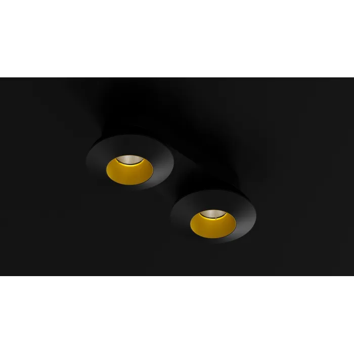 Накладной светодиодный светильник Ledron KRIS SLIM 2 Black-Gold от ImperiumLoft