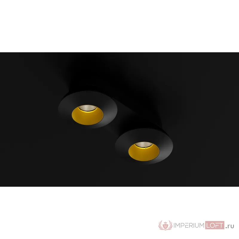 Накладной светодиодный светильник Ledron KRIS SLIM 2 Black-Gold от ImperiumLoft