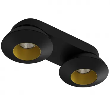 Накладной светодиодный светильник Ledron KRIS SLIM 2 Black-Gold