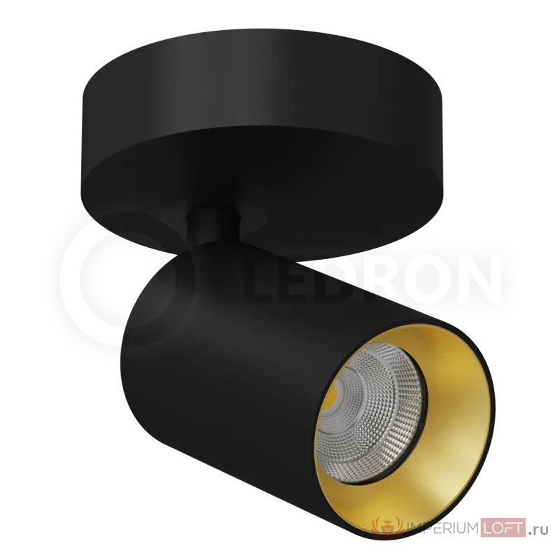Накладной светодиодный светильник LeDron SAGITONY-R60-Black-Gold от ImperiumLoft