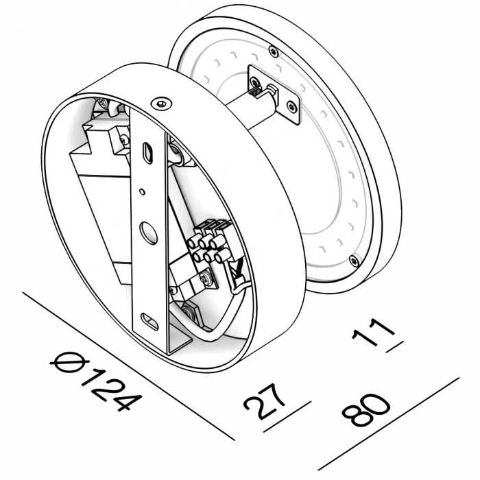 Светодиодное бра Ledron UFO G2 White-Black от ImperiumLoft