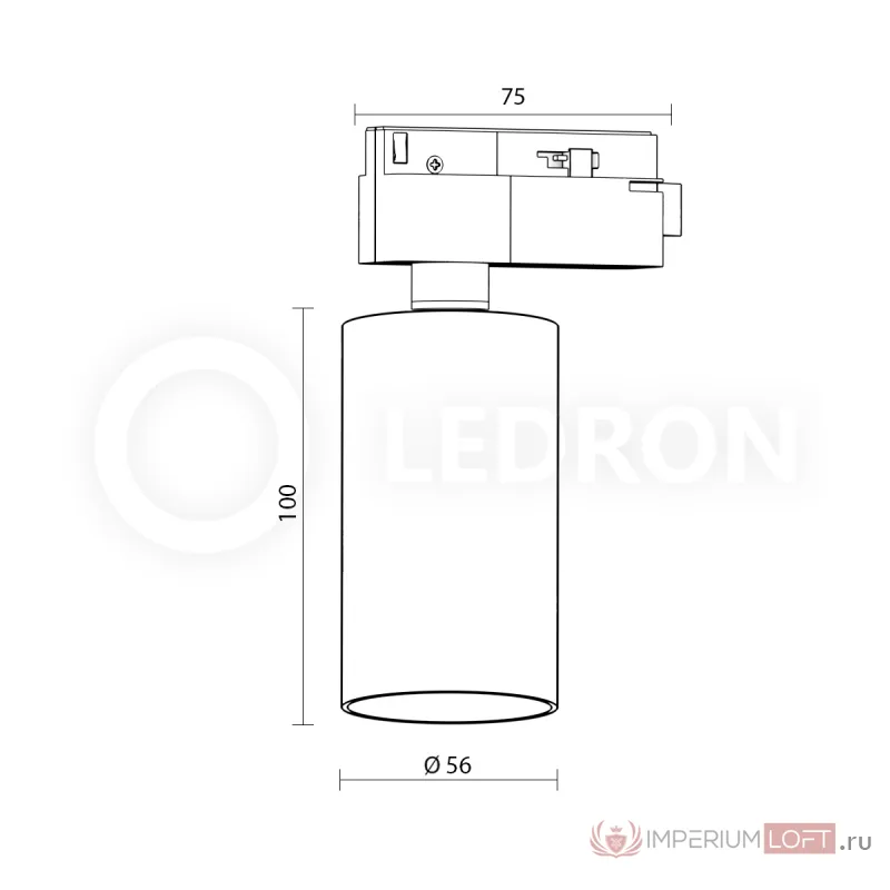 Светодиодный светильник LeDron MJ-1185GW White для треков от ImperiumLoft