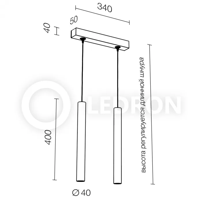 Подвесной светодиодный светильник LeDron SAGITONY E2 T40 White от ImperiumLoft