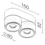 Светодиодный накладной светильник Ledron LH8W 2 White от ImperiumLoft