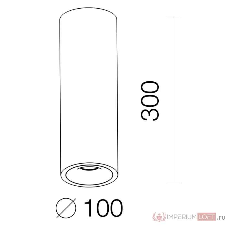 Накладной светильник Ledron MJ1027GB Black 300mm от ImperiumLoft