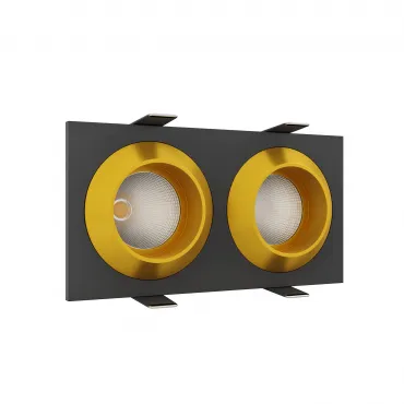 Встраиваемый светодиодный светильник LeDron GIZA MINI SQ 2 Black/Gold