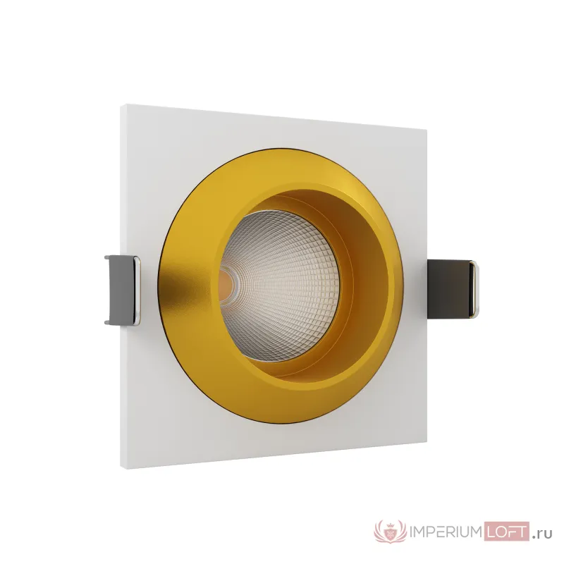 Встраиваемый светодиодный светильник LeDron GIZA MINI SQ 1 White/Gold от ImperiumLoft
