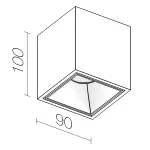 Накладной светодиодный светильник Ledron KUBING White-Black