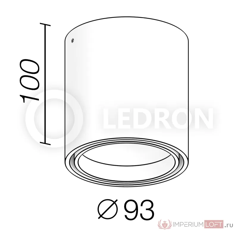 Накладной светильник Ledron KEA R ED GU10 Black от ImperiumLoft