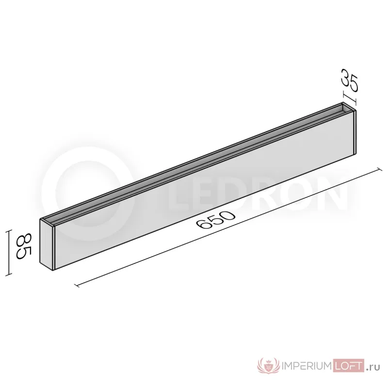 Светодиодное бра Ledron Long GW-M066/65 White от ImperiumLoft