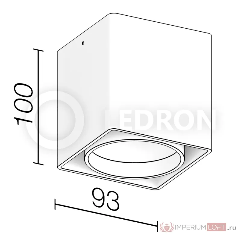 Накладной светильник Ledron KEA ED GU10 Black-White от ImperiumLoft