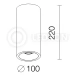 Накладной светильник Ledron MJ1027GB Black 220mm от ImperiumLoft