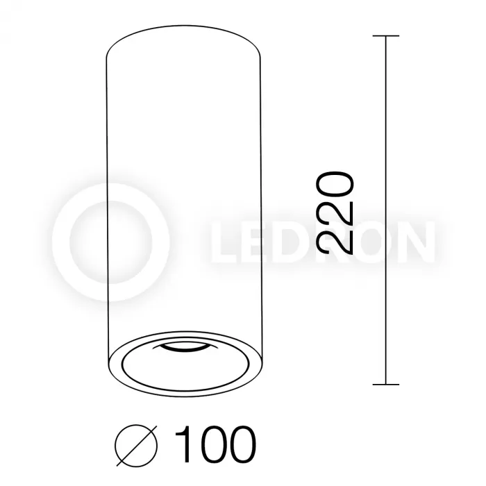 Накладной светильник Ledron MJ1027GB Black 220mm от ImperiumLoft