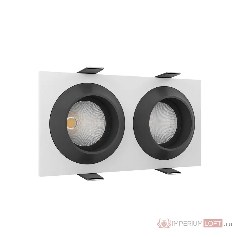 Встраиваемый светодиодный светильник LeDron GIZA MINI SQ 2 White/Black от ImperiumLoft