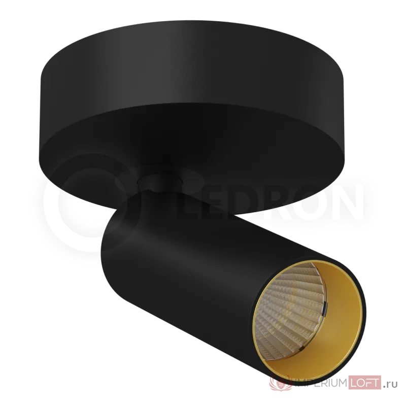 Накладной светодиодный светильник LeDron SAGITONY R40 Black Gold от ImperiumLoft