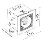 Встраиваемый светодиодный светильник LeDron ON 201 9W BK-BK от ImperiumLoft