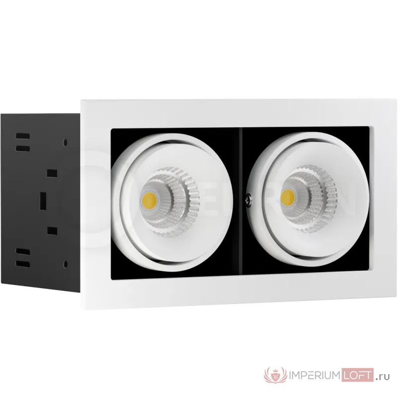 Встраиваемый светодиодный светильник LeDron ON 202 9W WH-BK от ImperiumLoft