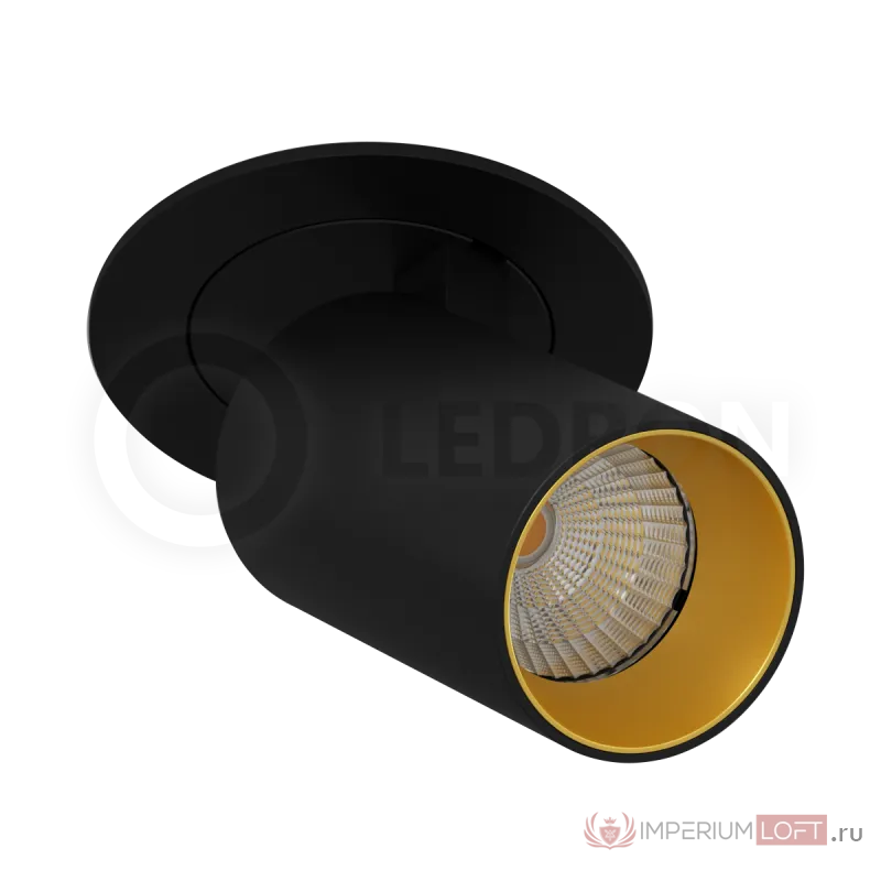 Встраиваемый поворотный светильник LeDron DANNY MINI S 40 Black-Gold от ImperiumLoft