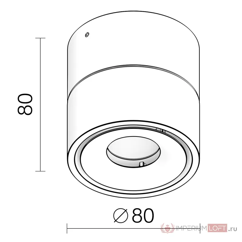 Накладной светодиодный светильник Ledron LH8W Black от ImperiumLoft