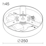 Потолочный светильник Ledron LTD0291-30W-Y White 4000K