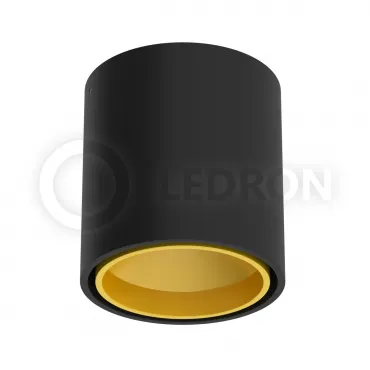 Накладной светодиодный светильник Ledron KEA R ED GU10 Black-Gold от ImperiumLoft