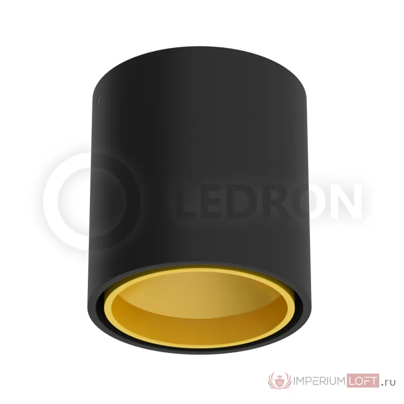 Накладной светодиодный светильник Ledron KEA R ED GU10 Black-Gold от ImperiumLoft