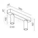 Накладной светодиодный светильник LeDron SAGITONY E2 S40 White