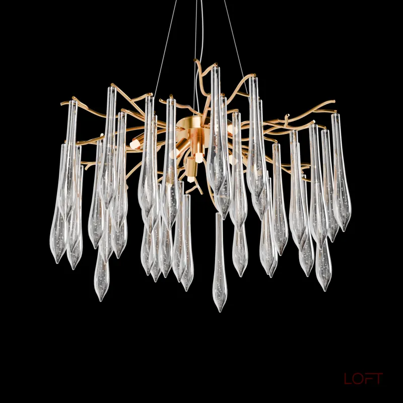 Подвесная люстра LIGHTERA Dewdrop LE302L-8G Подвесная люстра LIGHTERA Dewdrop LE302L-8G