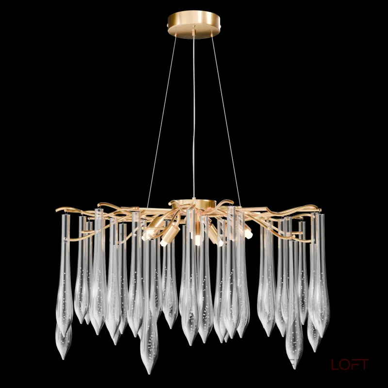 Подвесная люстра LIGHTERA Dewdrop LE302L-8G Подвесная люстра LIGHTERA Dewdrop LE302L-8G
