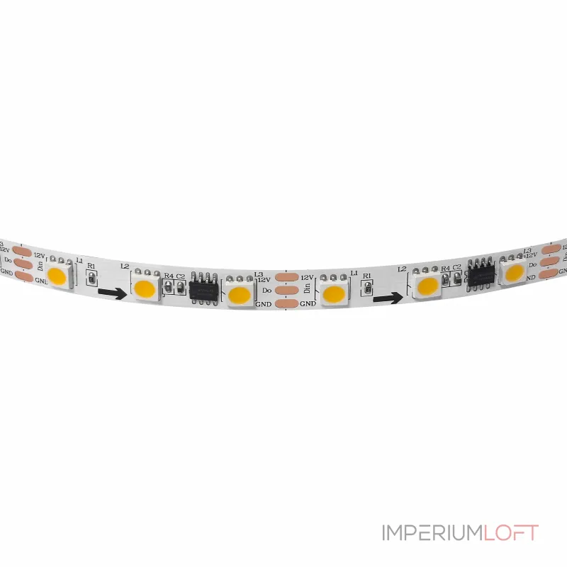 Лента светодиодная LED SPI 3led/pix 12V 14,4W/m 10-12Lm/W 4000K IP20 5м Lightstar 400904