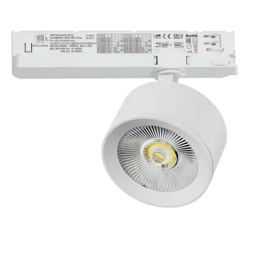 Трековый светильник с адаптером Lightstar Alta Pro A5536TRIAC Трековый светильник с адаптером Lightstar Alta Pro A5536TRIAC