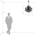 Подвесная люстра Osgona Elegante 708084 Цвет арматуры хром Цвет плафонов прозрачный от ImperiumLoft