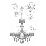 Подвесная люстра Globo Cuimbra I 63113-6 от ImperiumLoft