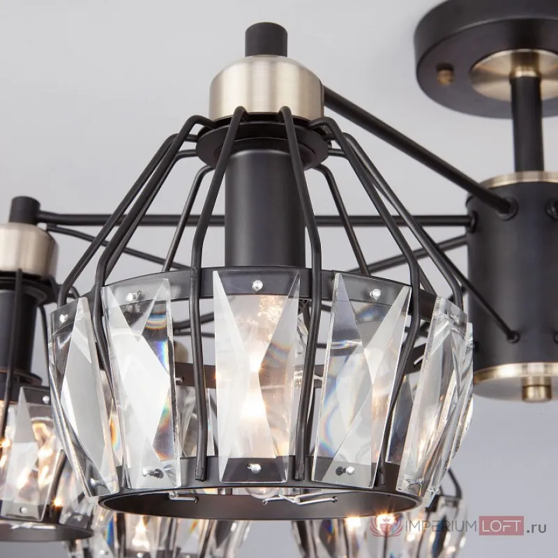 Люстра на штанге Eurosvet Lord 70075/8 черный от ImperiumLoft