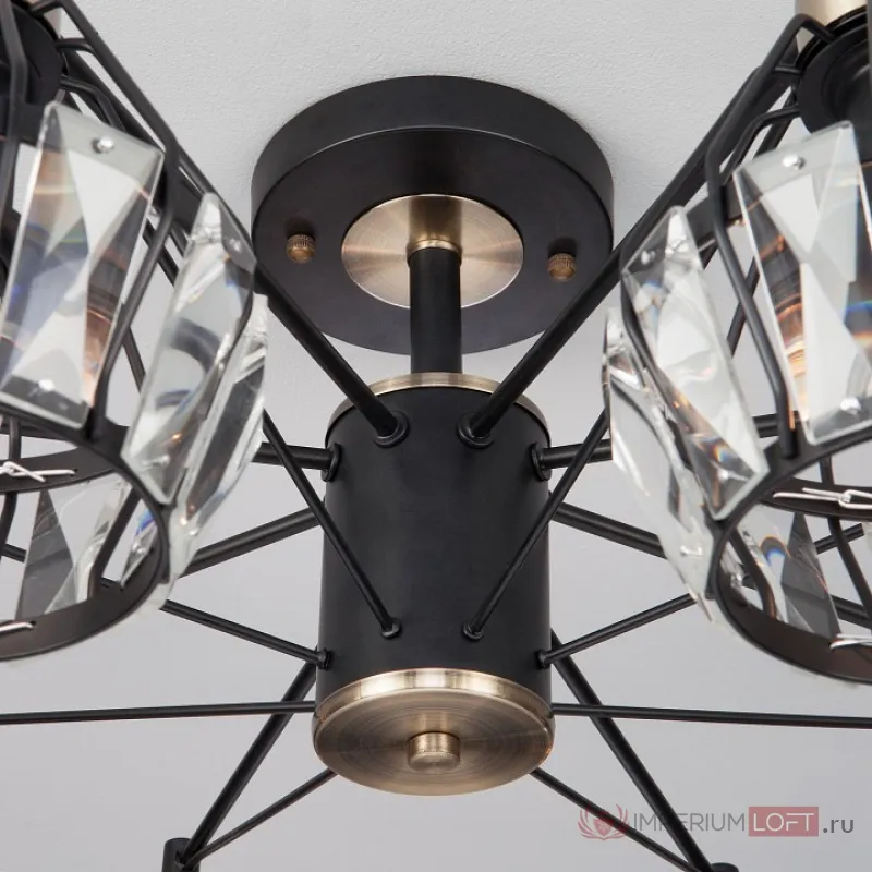 Люстра на штанге Eurosvet Lord 70075/8 черный от ImperiumLoft