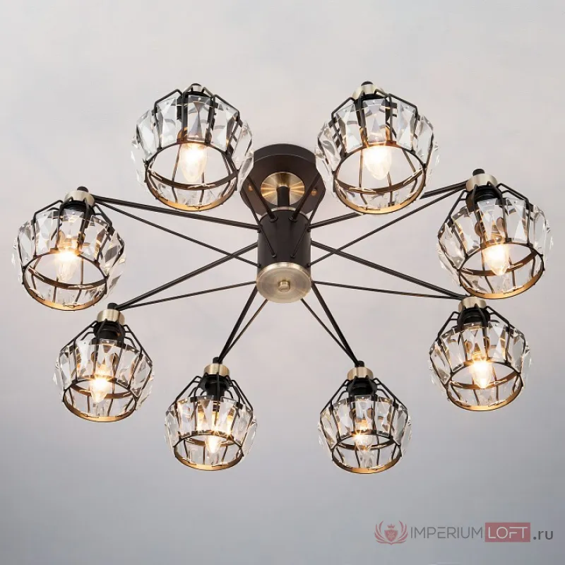 Люстра на штанге Eurosvet Lord 70075/8 черный от ImperiumLoft