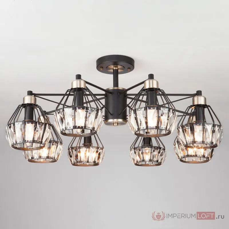 Люстра на штанге Eurosvet Lord 70075/8 черный от ImperiumLoft