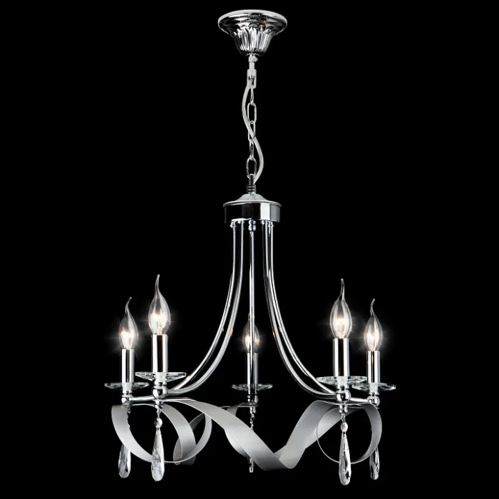 Подвесная люстра Eurosvet Adelia 60064/5 хром от ImperiumLoft