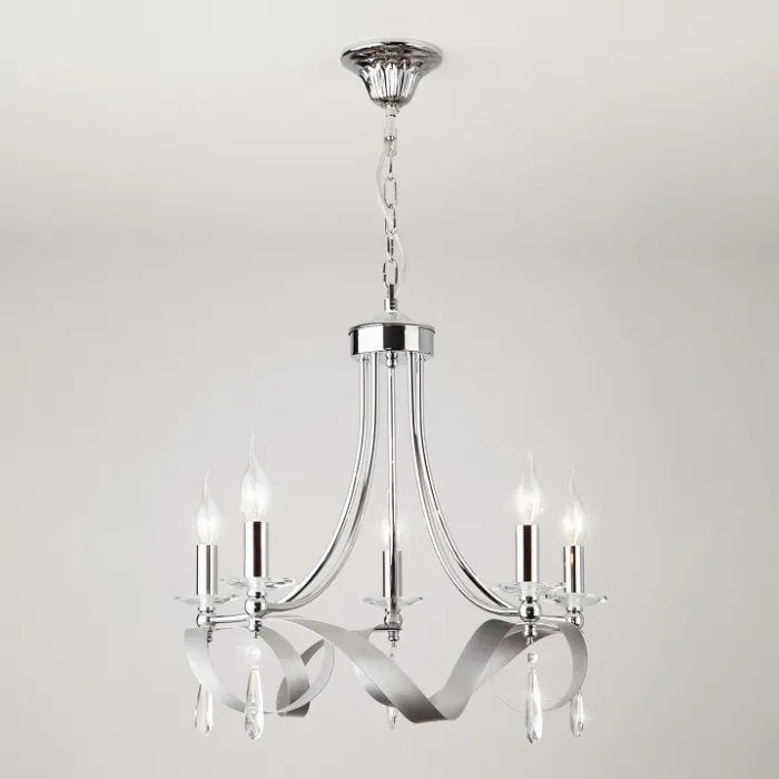 Подвесная люстра Eurosvet Adelia 60064/5 хром от ImperiumLoft