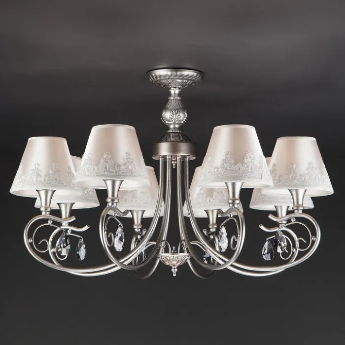 Люстра на штанге Eurosvet Incanto 60069/8 серебро от ImperiumLoft