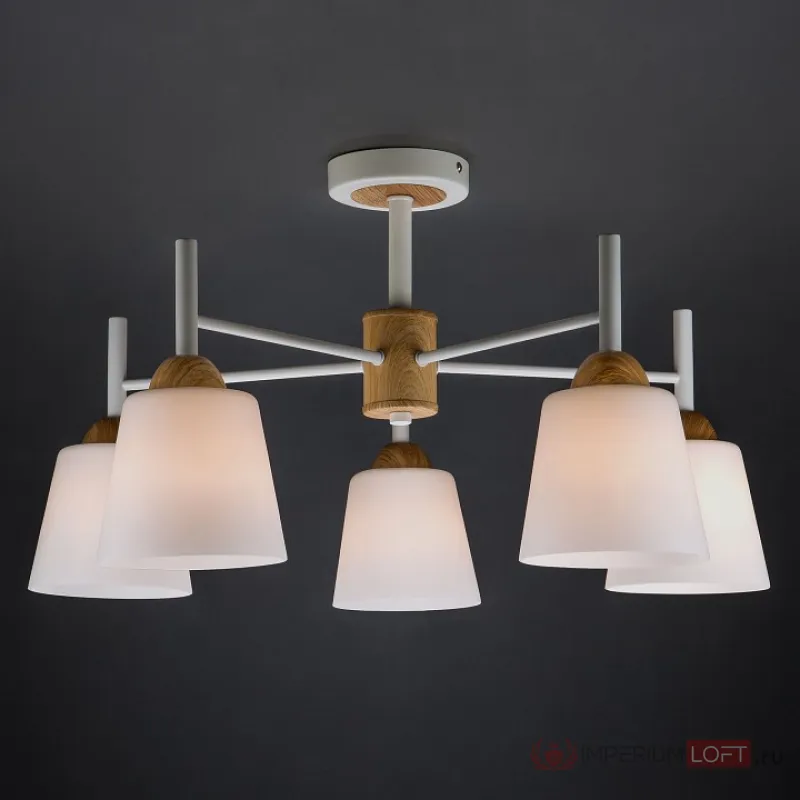 Люстра на штанге Eurosvet Fresco 70085/5 белый от ImperiumLoft