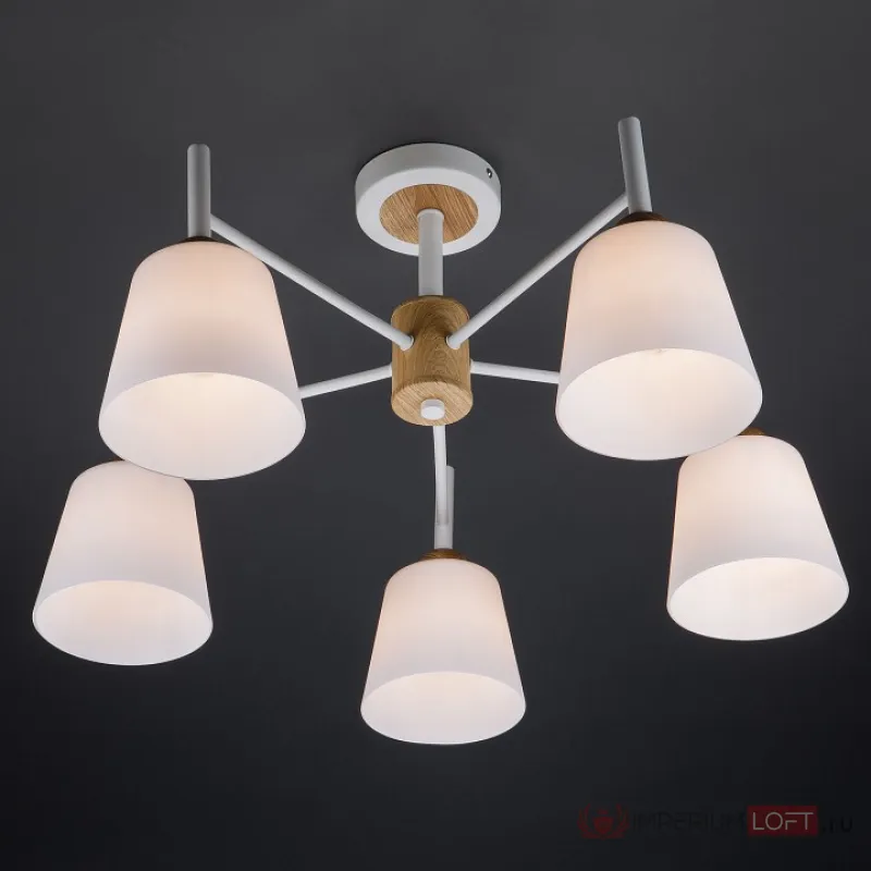 Люстра на штанге Eurosvet Fresco 70085/5 белый от ImperiumLoft