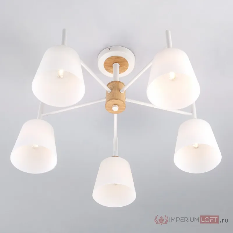 Люстра на штанге Eurosvet Fresco 70085/5 белый от ImperiumLoft