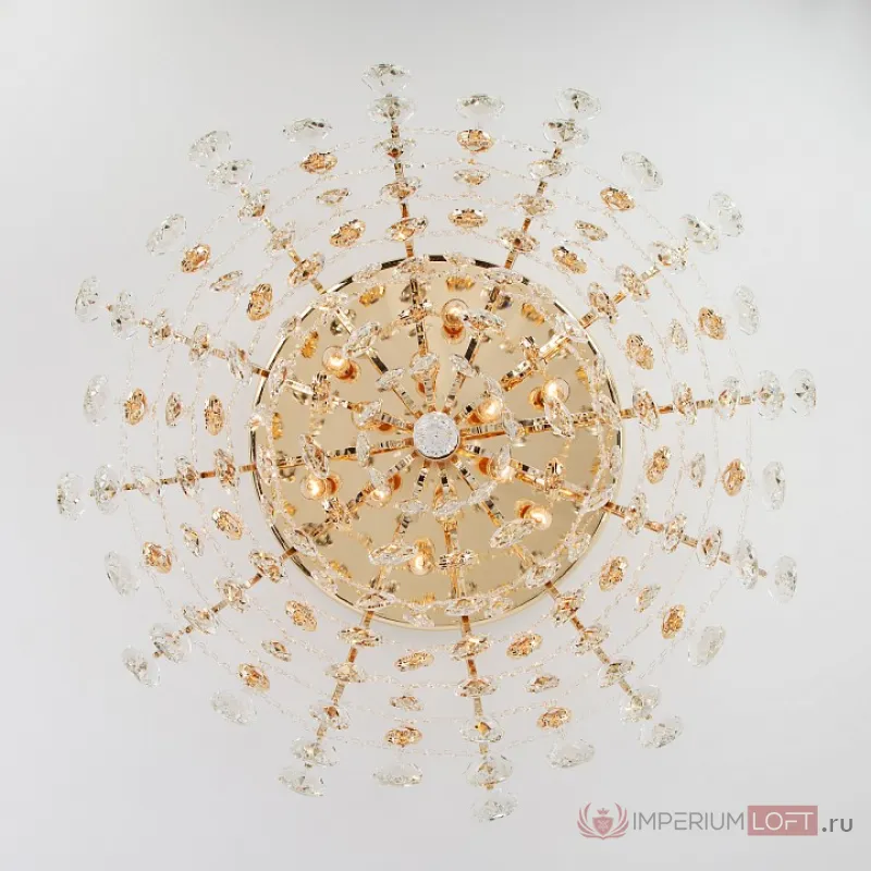 Потолочная люстра Eurosvet Crystal 10081/12 золото/прозрачный хрусталь Strotskis от ImperiumLoft