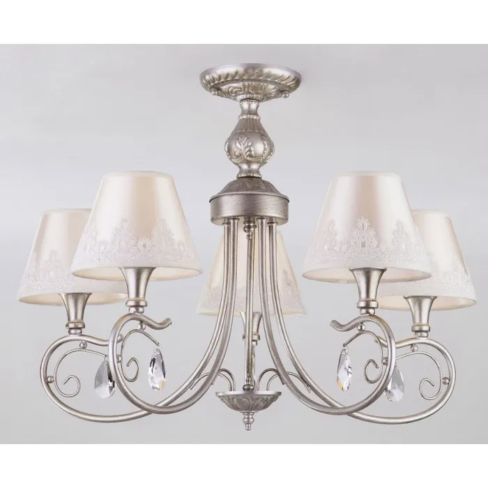 Люстра на штанге Eurosvet Incanto 60069/5 серебро от ImperiumLoft