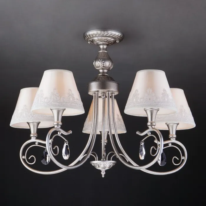 Люстра на штанге Eurosvet Incanto 60069/5 серебро от ImperiumLoft