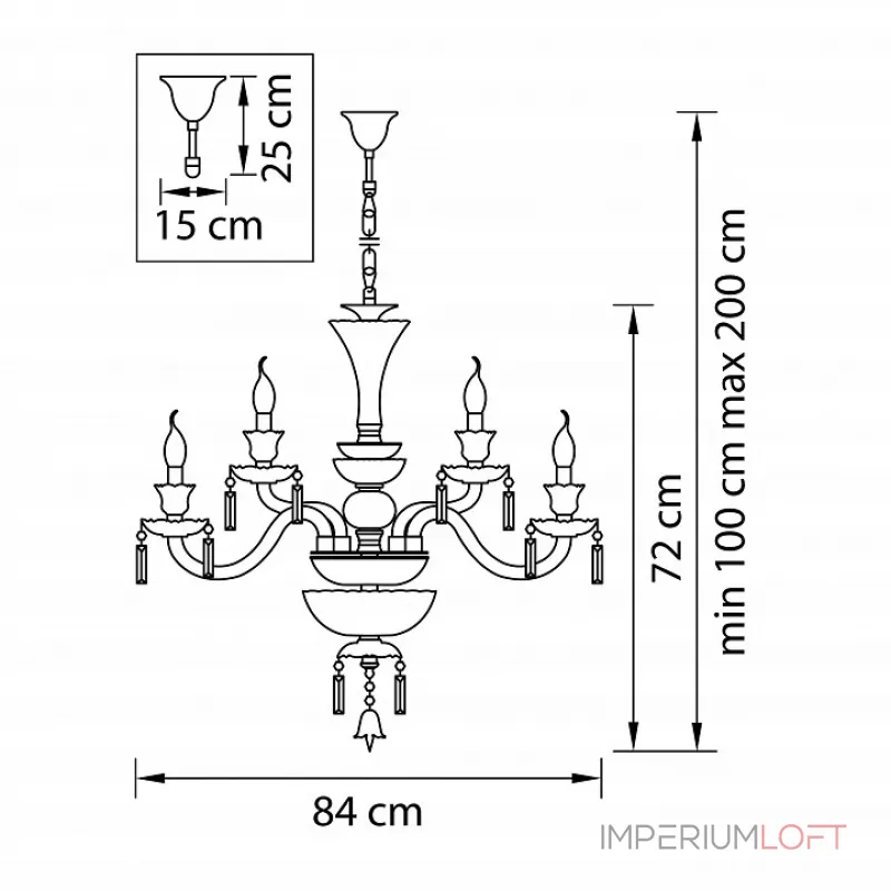 Подвесная люстра Osgona Campana 716154 от ImperiumLoft