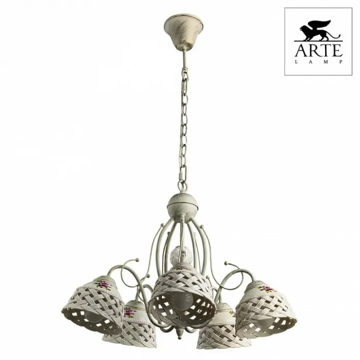 Подвесная люстра Arte Lamp Wicker A6616LM-5WG от ImperiumLoft