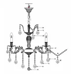 Подвесная люстра Lucia Tucci Barletta BARLETTA 122.6 antique от ImperiumLoft