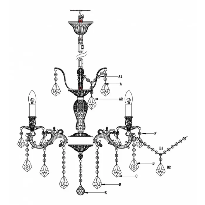 Подвесная люстра Lucia Tucci Barletta BARLETTA 122.6 antique от ImperiumLoft